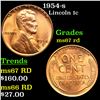 1954-s Lincoln Cent 1c Grades GEM++ Unc RD