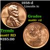 1958-d Lincoln Cent 1c Grades GEM++ RD