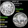 1927-d Buffalo Nickel 5c Grades vf++