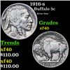 1916-s Buffalo Nickel 5c Grades xf