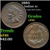 1883 Indian Cent 1c Grades vf++