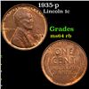 Image 1 : 1935-p Lincoln Cent 1c Grades Choice Unc RB
