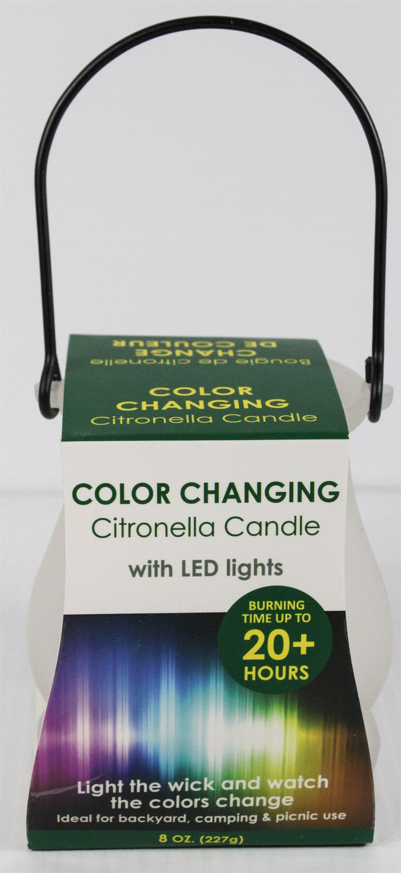 COLOR CHANGING CITRONELLA CANDLE W/LED LIGHTS