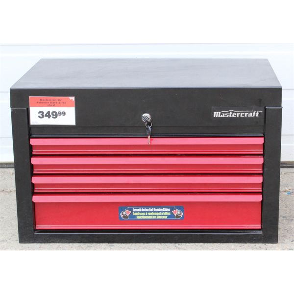 26  MASTERCRAFT 4-DRAWER TOOL BOX CHEST $349.99 RETAIL