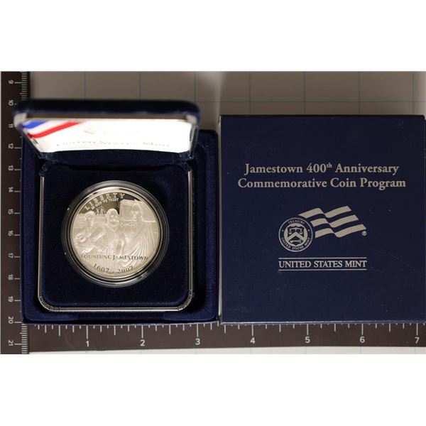 2007-P US PF SILVER DOLLAR JAMESTOWN 400TH ANNIV.,