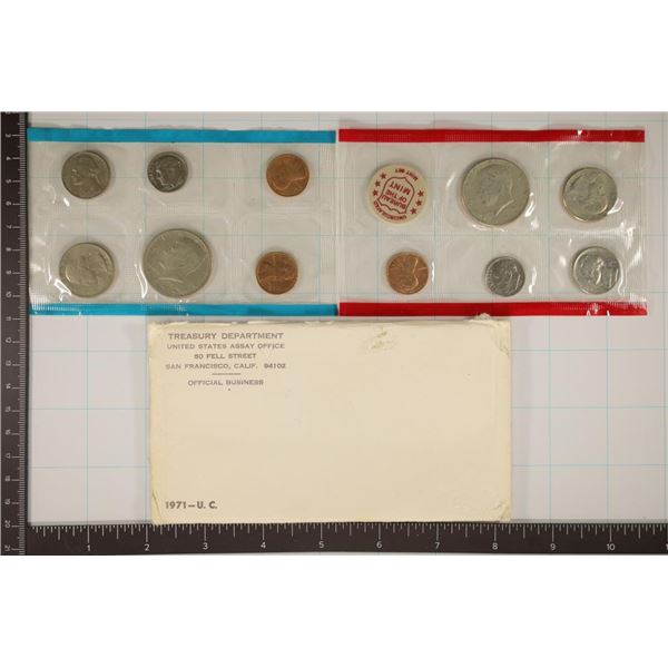 1971 US MINT SET (UNC) P/D/S (WITH ENVELOPE)