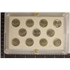 Image 2 : SET OF 11-35% SILVER JEFFERSON WAR NICKELS: