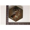 Image 1 : ABRAHAM LINCOLN BRASS TILE 2 3/4" X 3 1/4'' BY COX