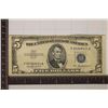 Image 1 : 1953-A US $5 SILVER CERTIFICATE BLUE SEAL