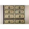 Image 1 : 5-1953 & 3-1953A US $2 RED SEAL NOTES 8 BILLS