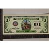 Image 1 : 2014 1 DISNEY DOLLAR CRISP UNC "SPLASH MOUNTAIN"