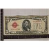 Image 1 : 1928-D US $5 RED SEAL NOTE