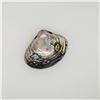 Image 1 : Sterling Silver Clam Shell, Set with Multicolor Sapphires & Hidden Erotic Scene