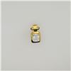 Image 1 : 18K Yellow Gold Pendant with Rubies & Emerald Cut Topaz