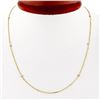 Image 1 : NEW 14K Yellow Gold .12 ctw Bezel Set Round Diamond by the Yard 16" Chain Neckla