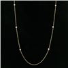Image 2 : NEW 14K Yellow Gold .12 ctw Bezel Set Round Diamond by the Yard 16" Chain Neckla