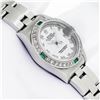 Image 5 : Rolex Ladies Quickset White Roman Diamond & Emerald Datejust Wristwatch