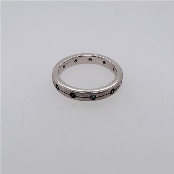 18K White Gold & Diamond Band by Victor Loo