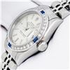 Image 9 : Rolex Ladies Quickset Silver Index Diamond & Sapphire Datejust Wristwatch