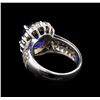 Image 3 : 14KT White Gold 4.79 ctw Sapphire and Diamond Ring
