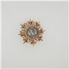 Image 1 : Victorian Rose Gold Pendant/Brooch Mounted With Silver Byzantine Coin