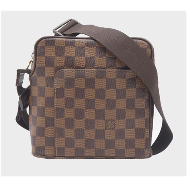 Louis Vuitton Damier Ebene Canvas Leather Olav PM Crossbody Bag