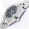Image 5 : Rolex Quickset Black Index & Emerald Diamond Datejust Wristwatch 26MM