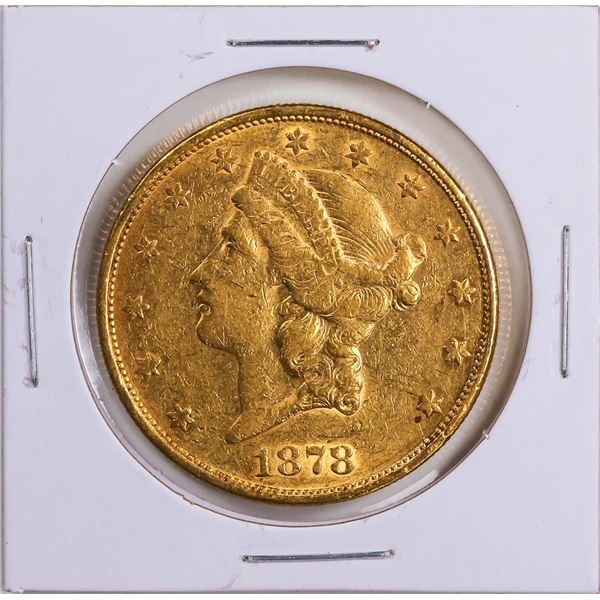 1878 $20 Liberty Head Double Eagle Gold Coin VF