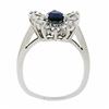 Image 8 : Vintage Platinum 2.69 ctw GIA NO HEAT Sapphire & Diamond Ballerina Cocktail Ring