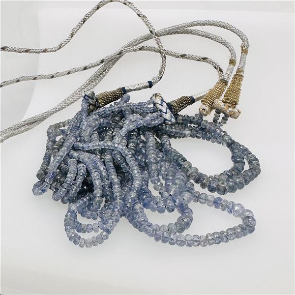 Two Vintage Multi-Strand Sapphire Bead Necklaces