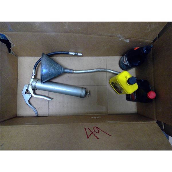 Grease gun, funnel and misc. fluids