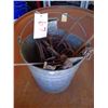 Image 2 : Pail with U brackets and misc.