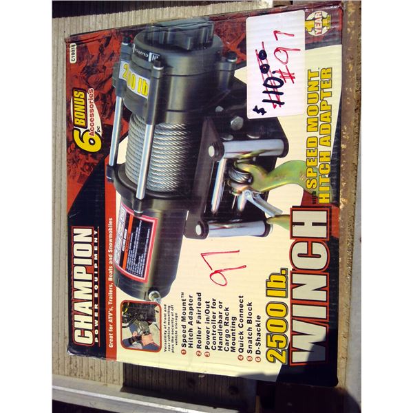 Champion 2500 lb winch-appears new in box