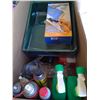 Image 3 : Box of painting supplies, lubricants, cleaners and misc.