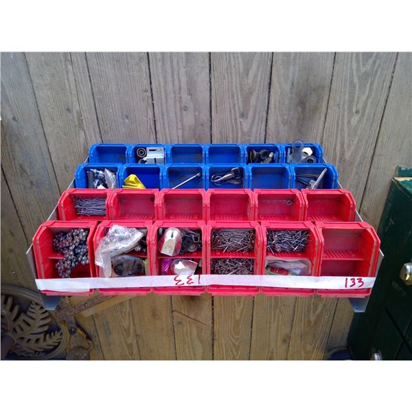 Storage trays with contents