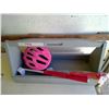 Image 1 : Wooden tote c/w bike helmet and 2 flags