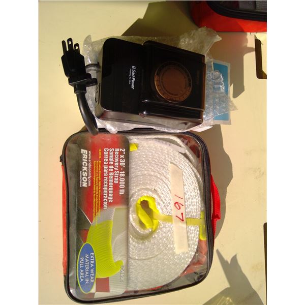 Timer and tow strap