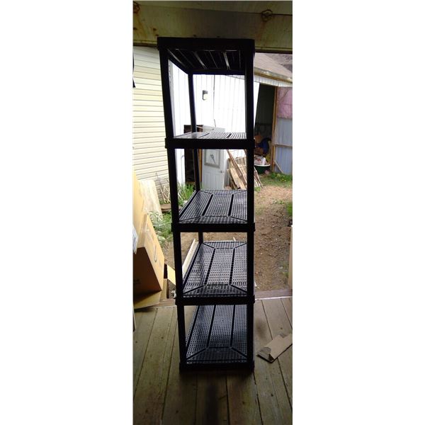 Plastic shelving unit ( 5 levels) 18 X 36"X 6' H)