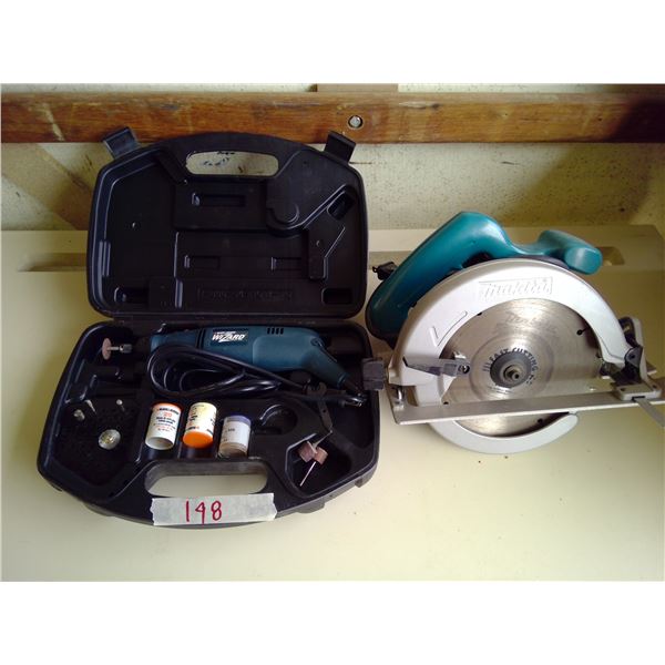 B&D rotary tool and Makita skill saw