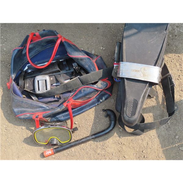 Bag with diving equipment