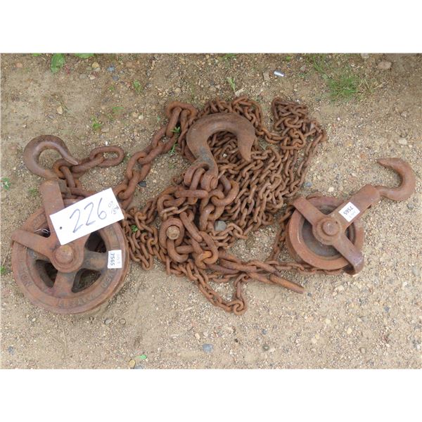 Metal 1 ton pully with chain -Tow hoist