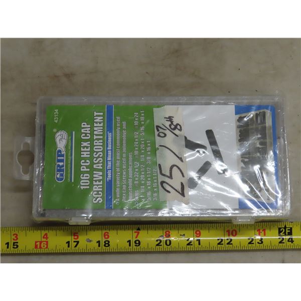 106 Pc Hex cap screw assortment - new/sealed container