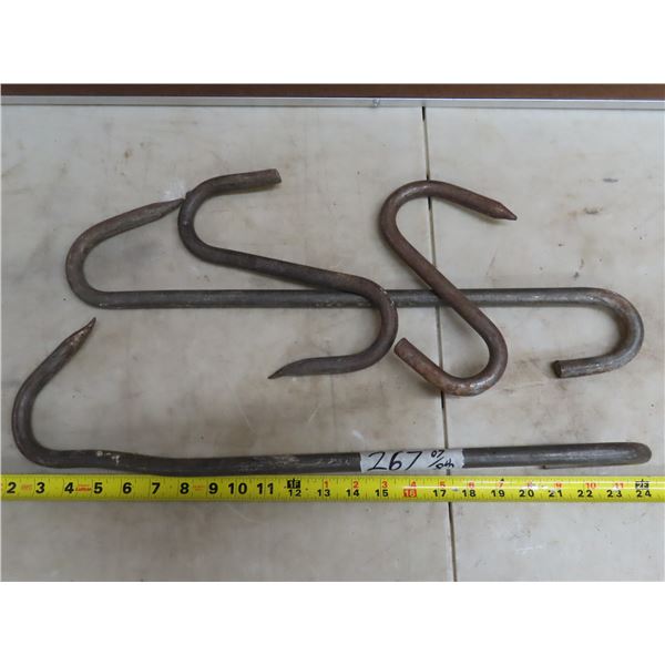 4 Vintage butcher hooks Schmalz Auctions