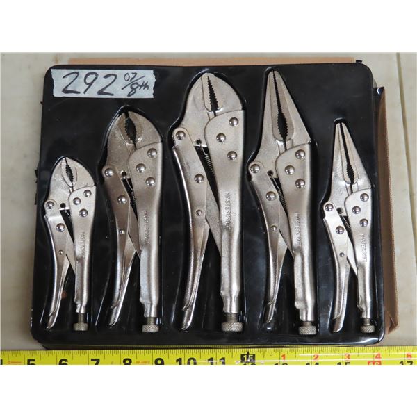 Like new Mastercraft vice grips - set of 5