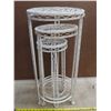 Image 2 : 3 Nesting metal plant stands