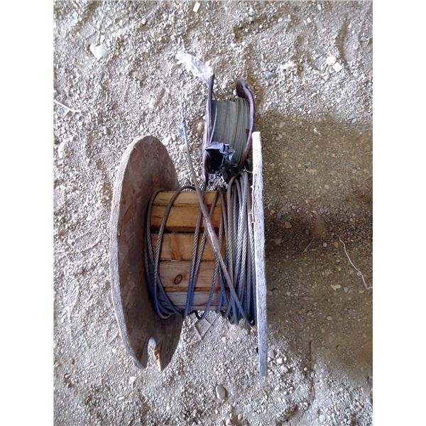 2 partial spools steel wire