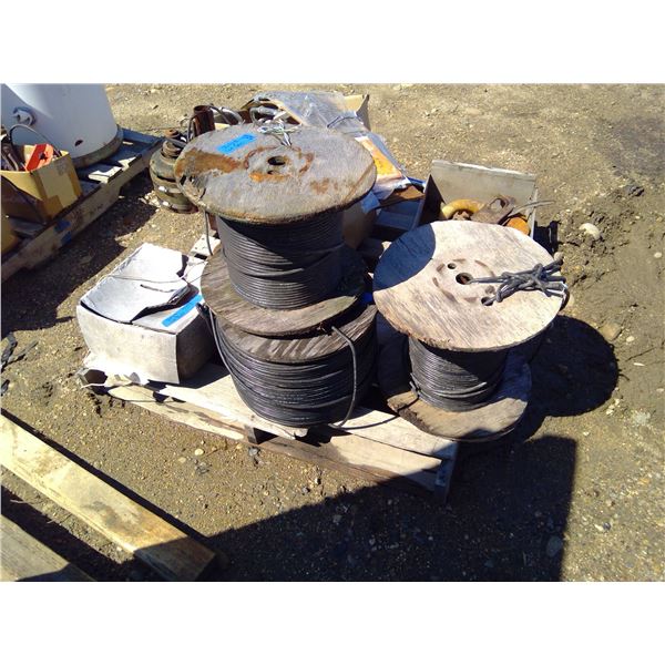 4 partial wire rolls