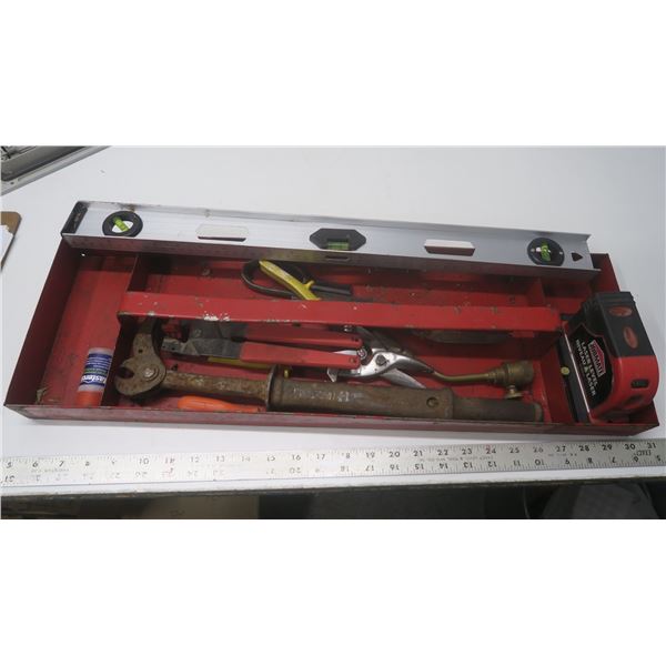 toolbox tray with assorted tools