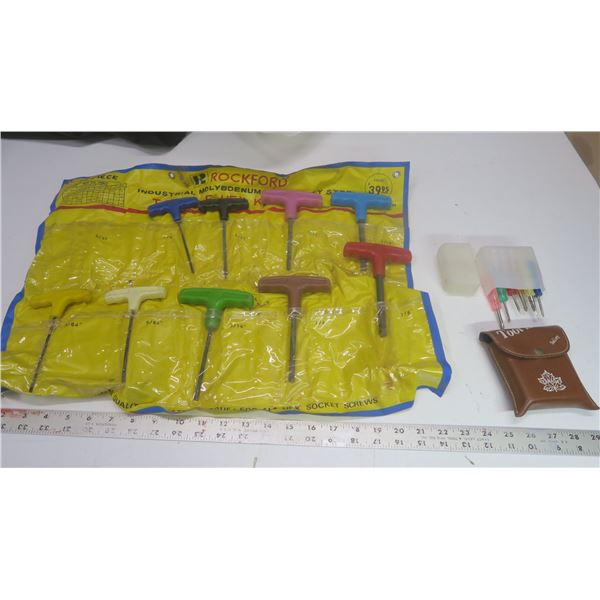 10pc hex key set (1 missing) and small screwdriver set