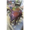 Image 1 : Rodeo Saddle and horse blanket - Professional Rodeo Cowboys Association - 16" from horn to seat back